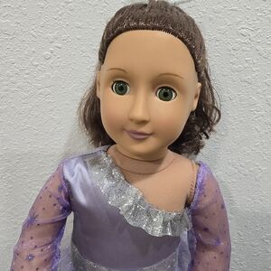 Our Generatio 18" Tall Doll Purple and Silver Doll with Green Eyes